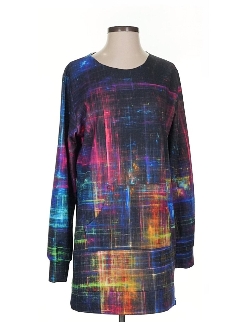 Hoodie Lab Psychedelic Matrix Scuba Shift Dress S/M
